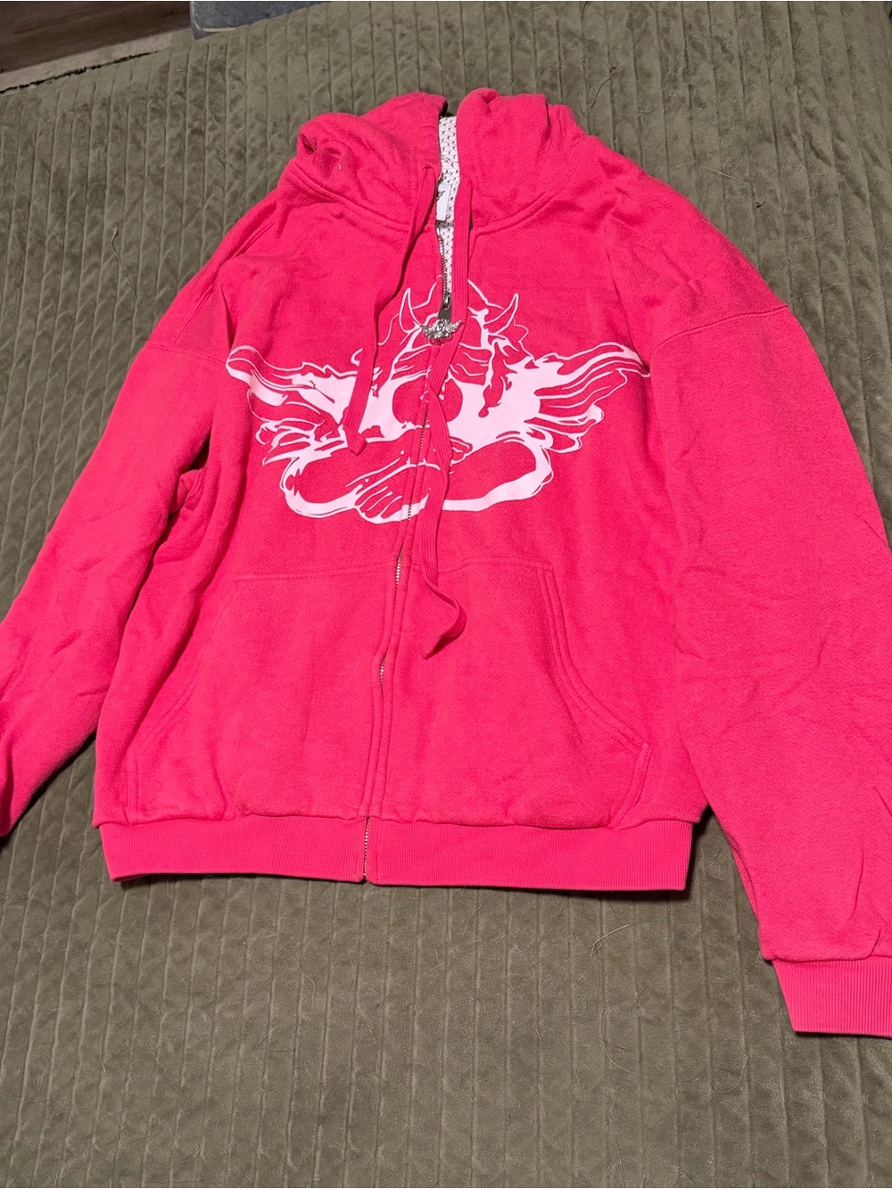Boys Lie Hot Pink Zip-Up Hoodie
